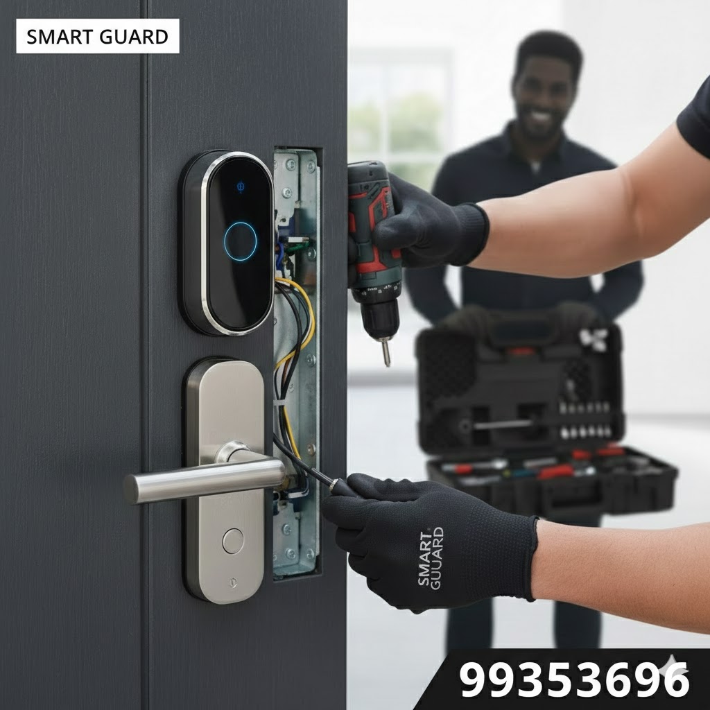 فني اقفال ذكية الكويت | تركيب اقفال ذكية سمارت جارد 99353696 2 تركيب اقفال ذكية بالبصمة للأبواب الخشبية في الكويت